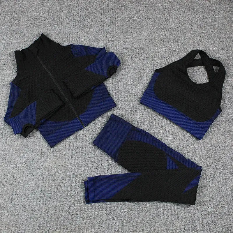Seamless Long Sleeve Yoga Outfits for Women - 2 or 3 Piece Workout Sets | Gym, Running & Fitness Clothes | Perfect for Yoga, Pilates & Active Lifestyles