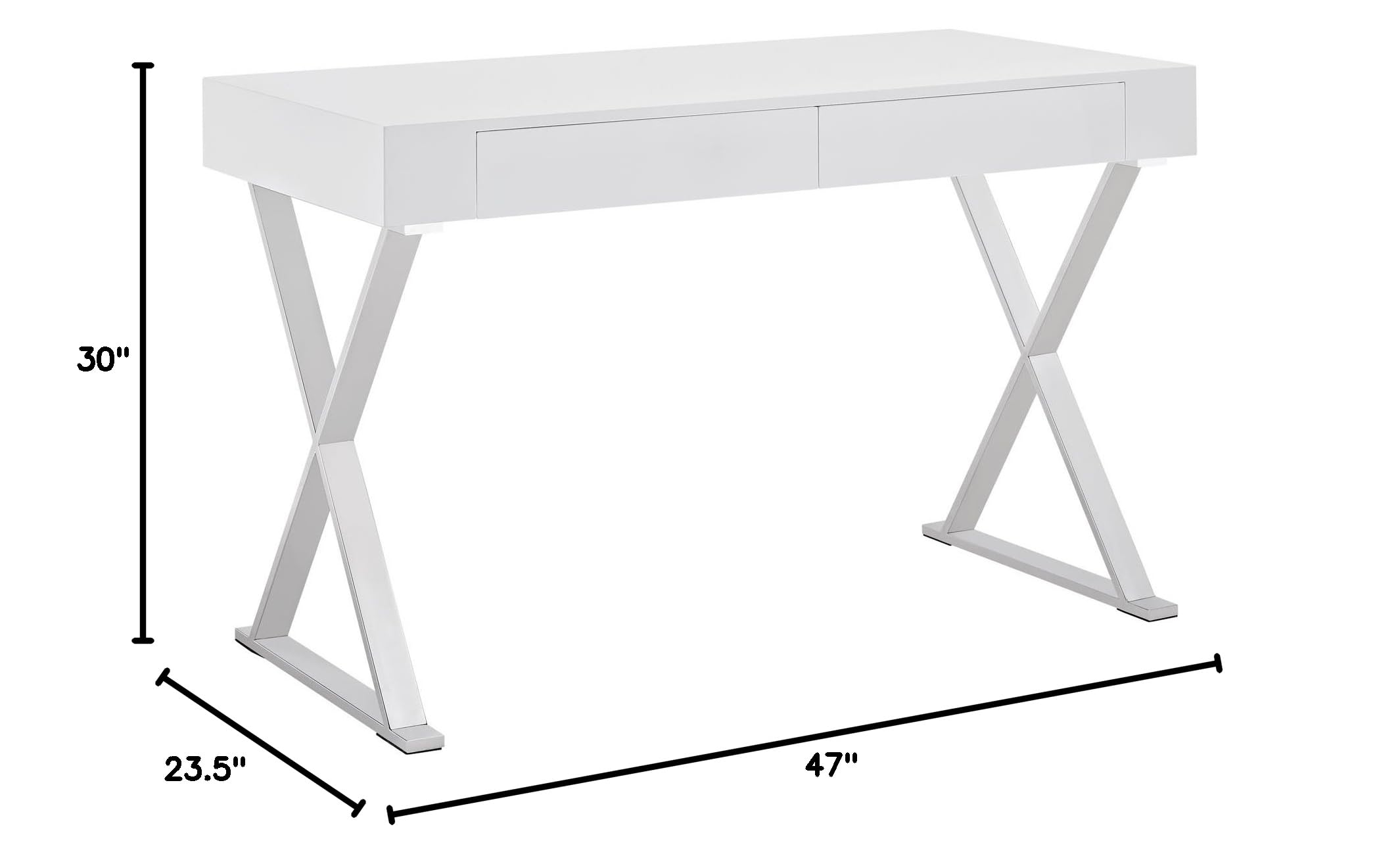 Modern Contemporary White Wood Office Desk - Stylish & Functional Home Office Furniture for Work & Study