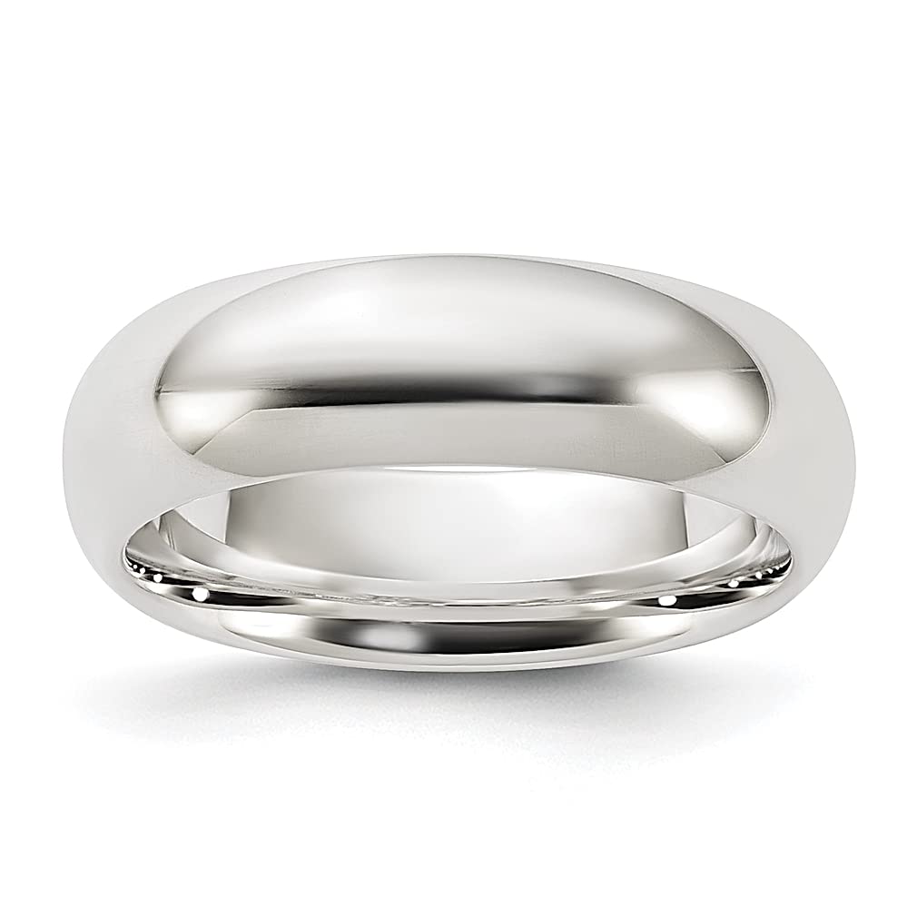 925 Sterling Silver 6mm Comfort Fit Size 4 Wedding Ring Band - Classic Domed Fine Jewelry for Women | Elegant Bridal Jewelry, Anniversary Gift for Her, Perfect for Weddings, Engagements & Special Occasions