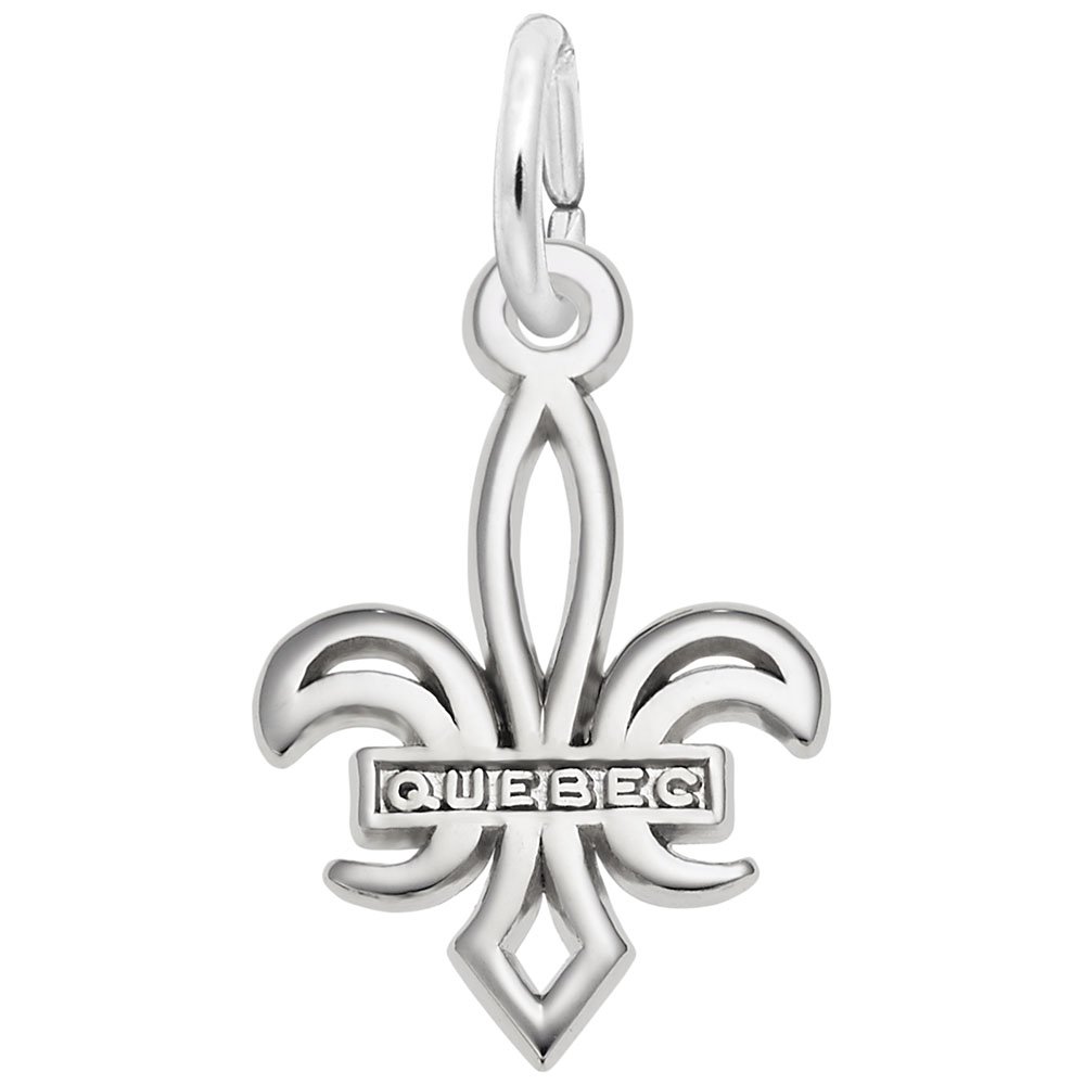 Fleur De Lye Quebec Charm - Elegant Pendant for Bracelets & Necklaces - Perfect for Jewelry Making, Gifts, and Everyday Wear