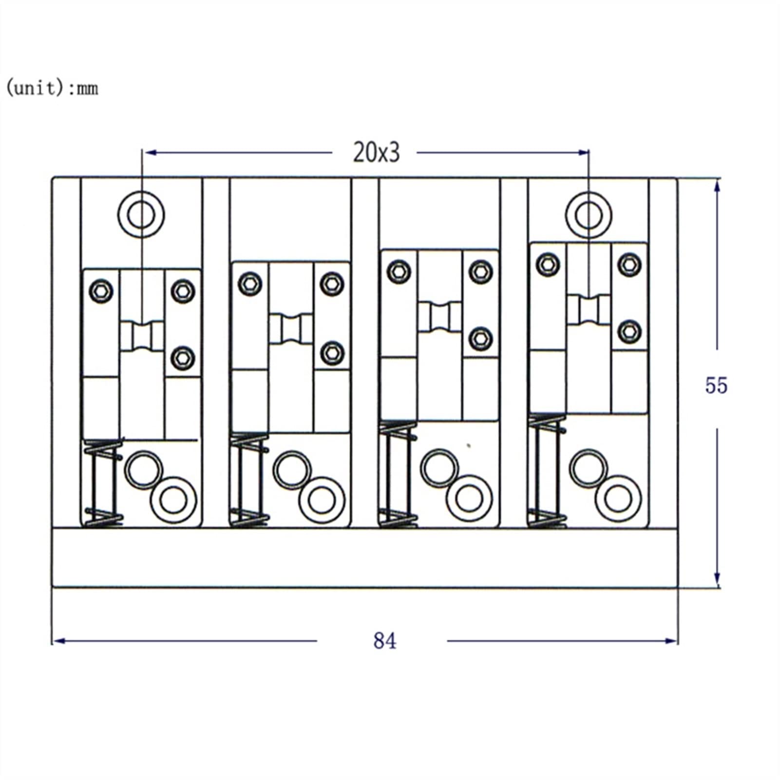 4 String Electric Bass Bridge - High-Quality Fixed Bridge for Electric Guitar with Enhanced String Stability | Perfect for Rock, Jazz & Studio Performances