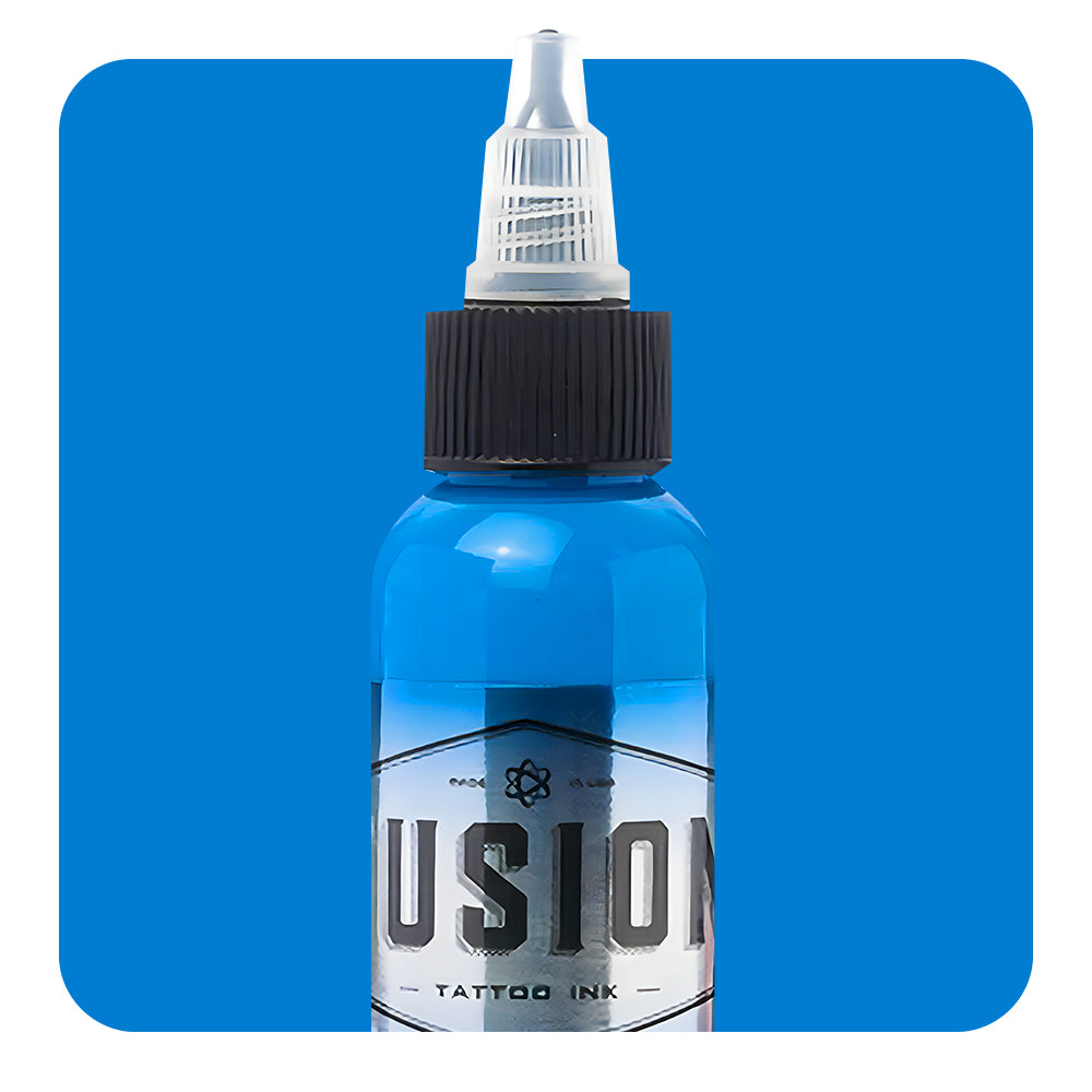 Premium Light Blue Fusion Tattoo Ink Set - Professional Grade, Vegan & Safe for All Skin Types - Perfect for Tattoo Artists, Beginners & Body Art Enthusiasts - Ideal for Sleeves, Cover-ups & Detailed Work