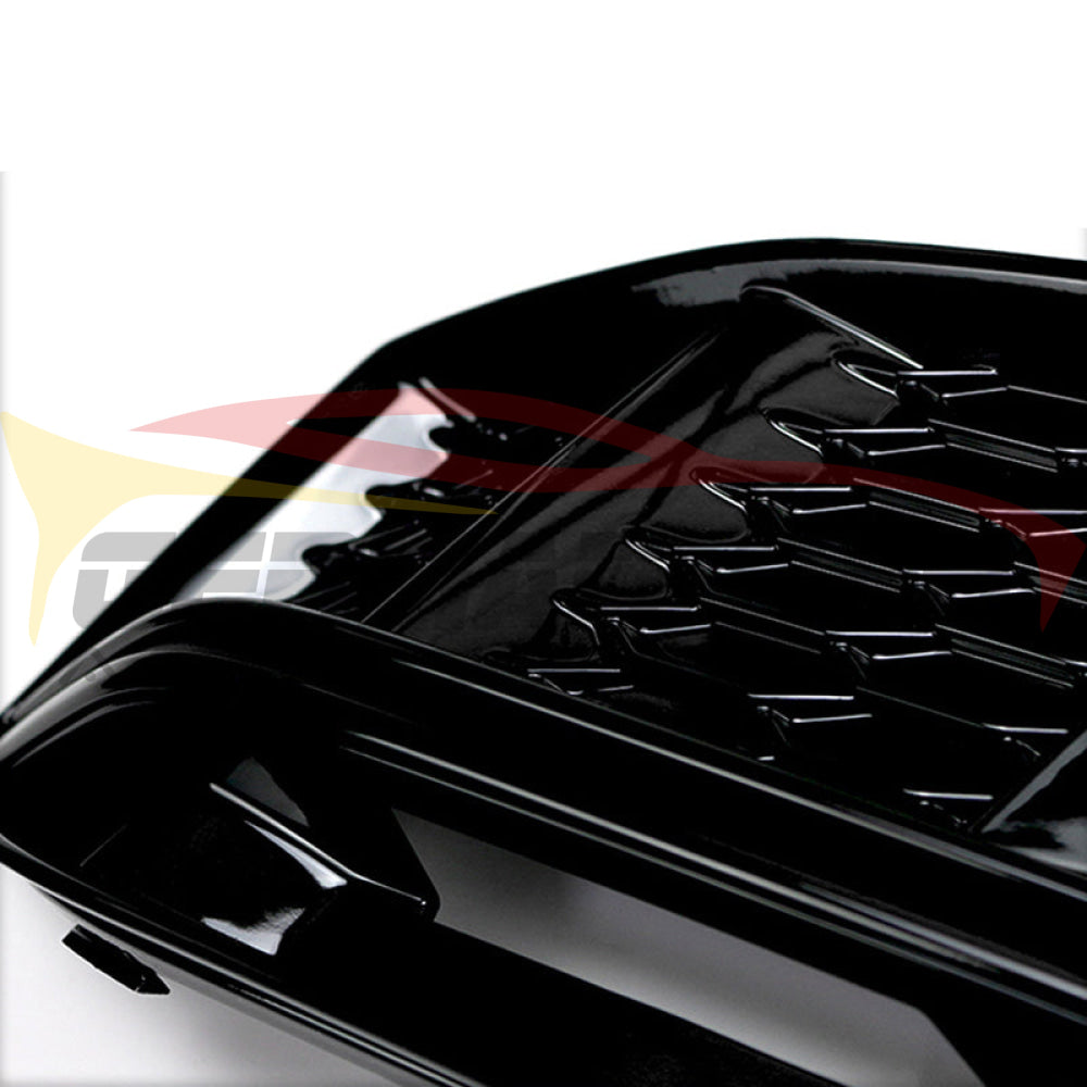 2017-2020 Audi RS4 Style Fog Light Grilles for B9 A4/S4 - Upgrade Your Front Bumper with Premium ABS Plastic Mesh Grilles | Perfect for Car Enthusiasts & Custom Builds