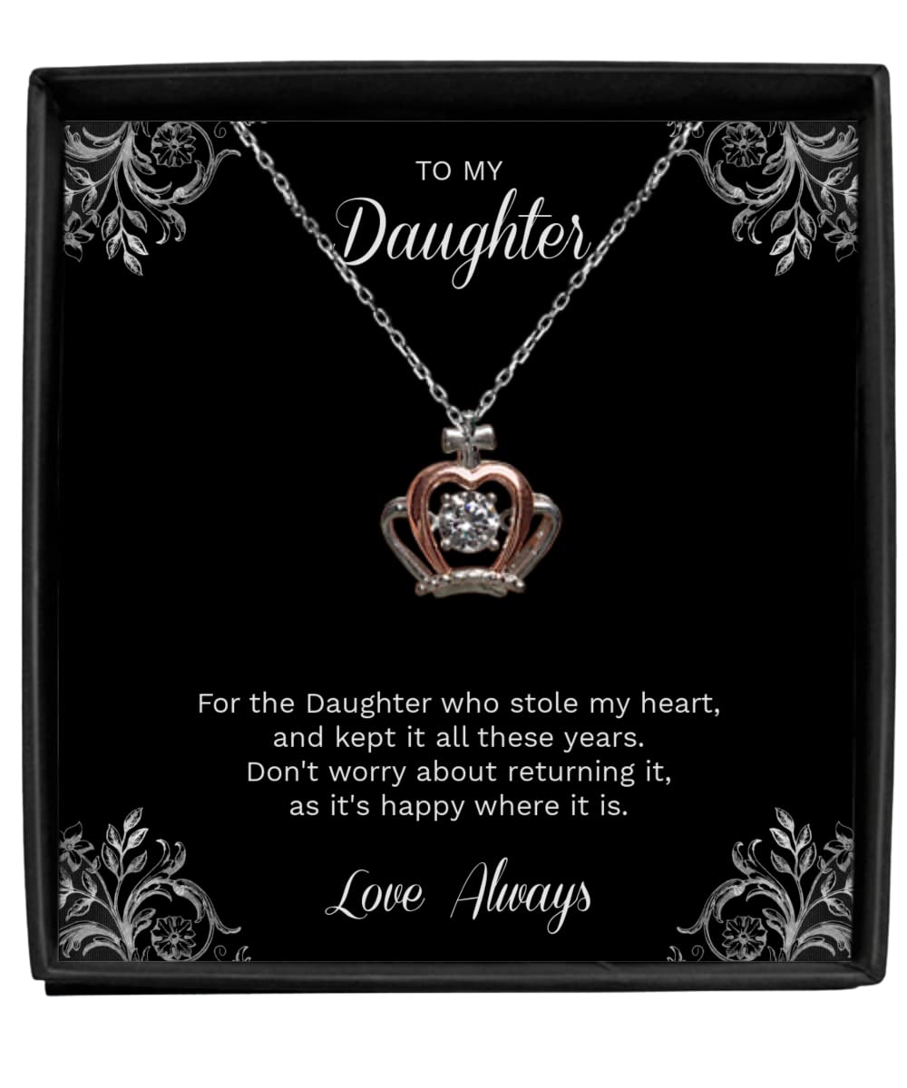925 Sterling Silver Crown Necklace for Daughter - Elegant Graduation Gift & Birthday Present for Women & Young Girls | Perfect for Special Occasions, Mother-Daughter Bonding & Celebrations