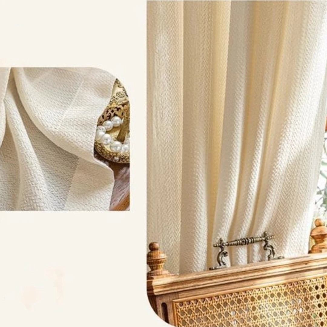 Zuri Polyester Damask Embossed Leaf Custom Privacy Curtains - Blackout Window Drapes for Bedroom, Living Room & Home Decor