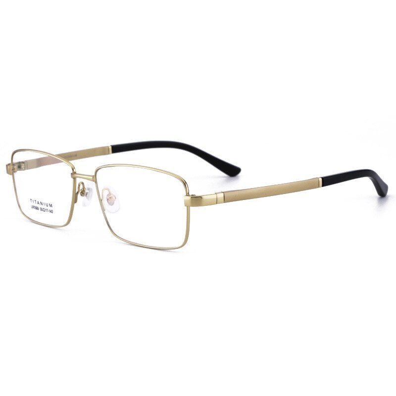 Bclear Men's Full Rim Square Titanium Eyeglasses LB7889 - Lightweight Durable Frame for Work, Reading & Everyday Use