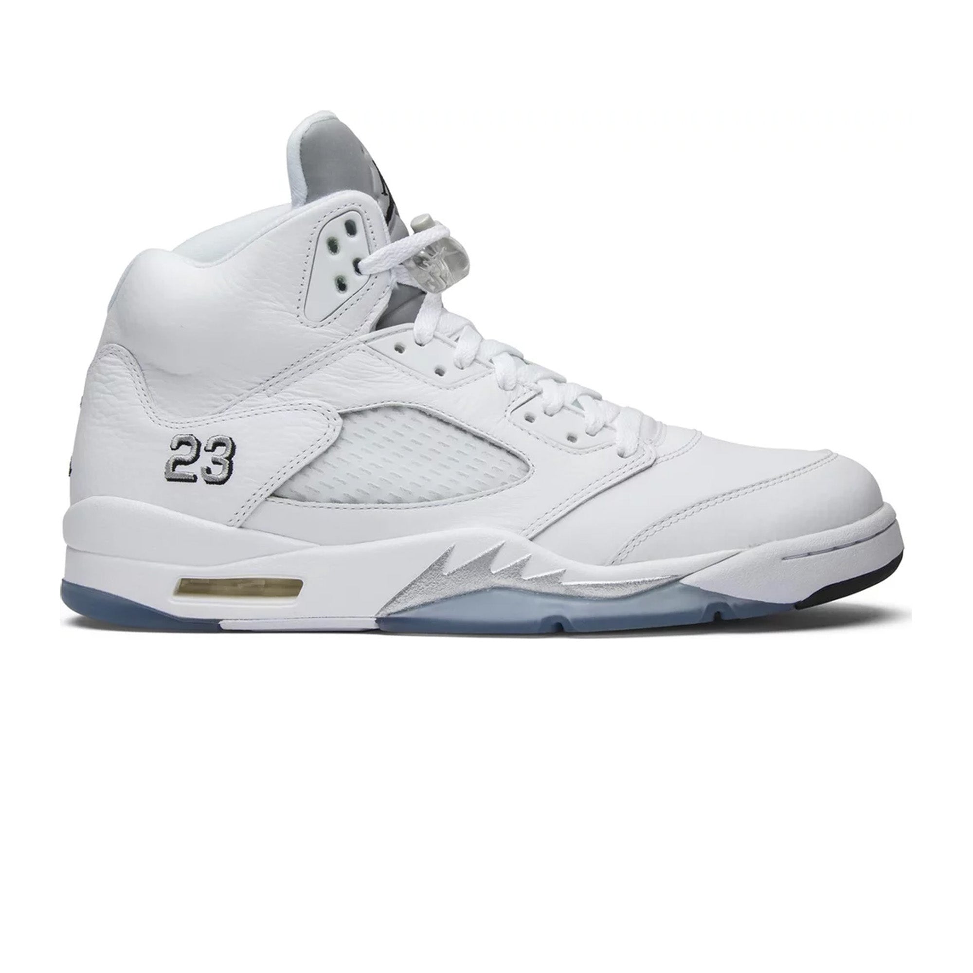 Air Jordan 5 Retro 'Metallic White' Men's Basketball Shoes - New Authentic Sneakers for Streetwear & Casual Style | Perfect for Basketball Games, Sneaker Collecting & Urban Fashion