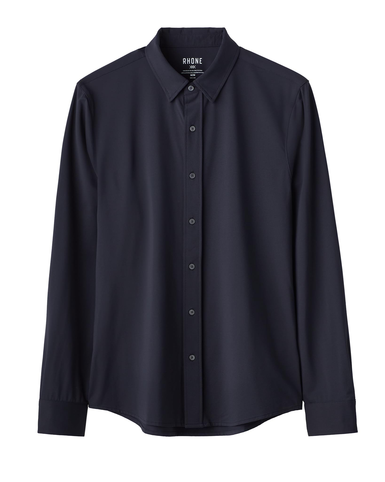 Rhone Men's Commuter Shirt - Performance Dress Shirts for Business & Travel | Machine Washable, Wrinkle Resistant Slim Fit Button Down Shirt for Office, Meetings & Casual Wear