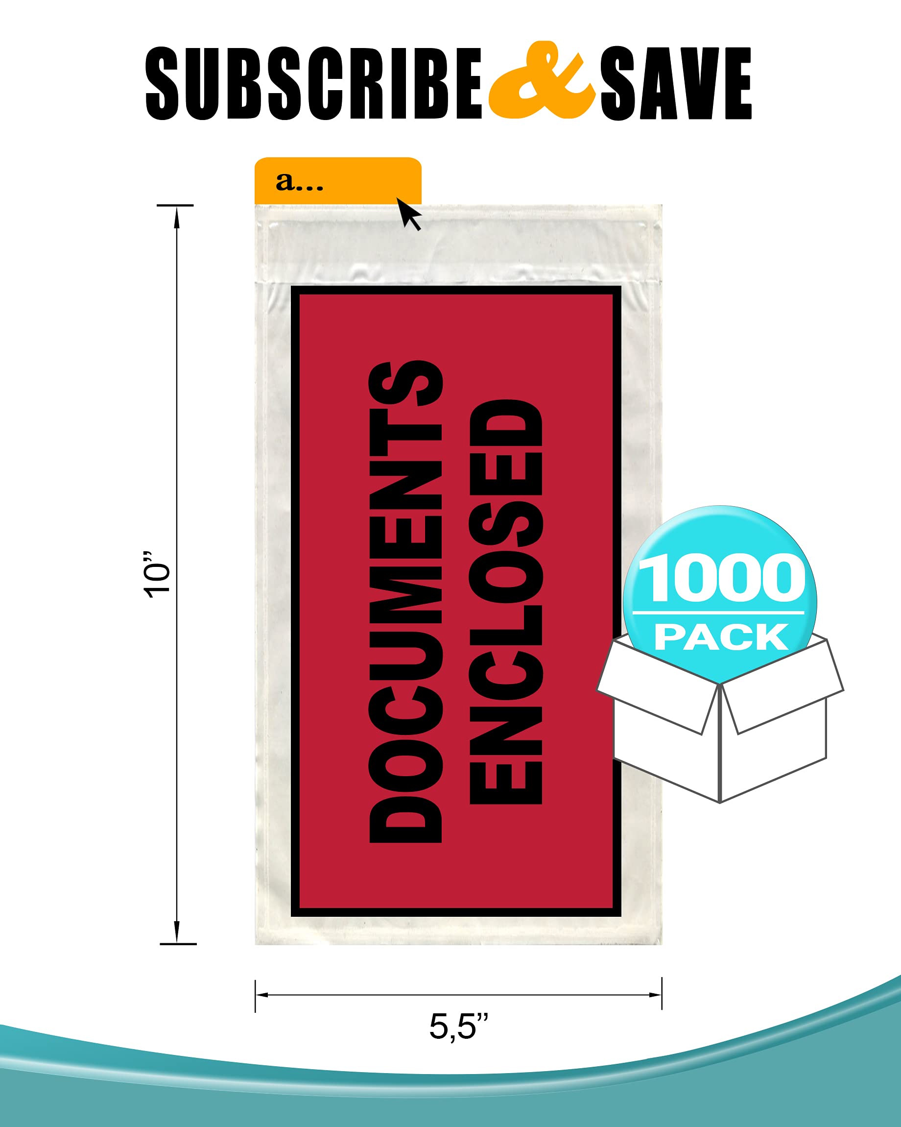 APQ 1000 Pack of 5.5 x 10 Back Loading Shipping Envelopes - Self-Sealing Document Mailers for USPS, UPS & FedEx - Perfect for Warranty Cards, Instruction Manuals & Important Paperwork (Ideal for Offices, Schools & Mailing Services)