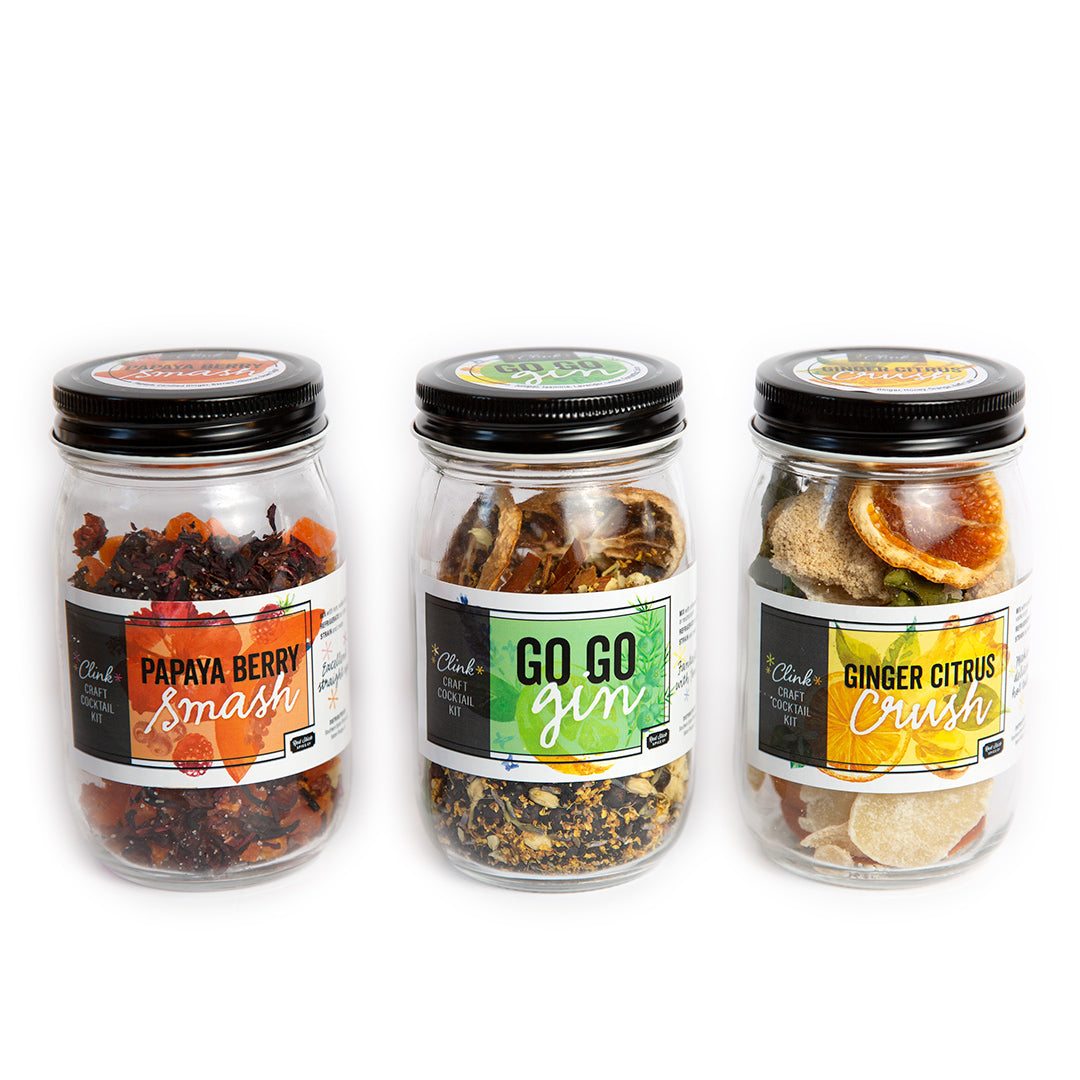 Clink Cocktail Kit: Papaya Berry Smash - Premium Home Bar Mixing Set for Tropical Drinks, Perfect for Parties & Summer Gatherings