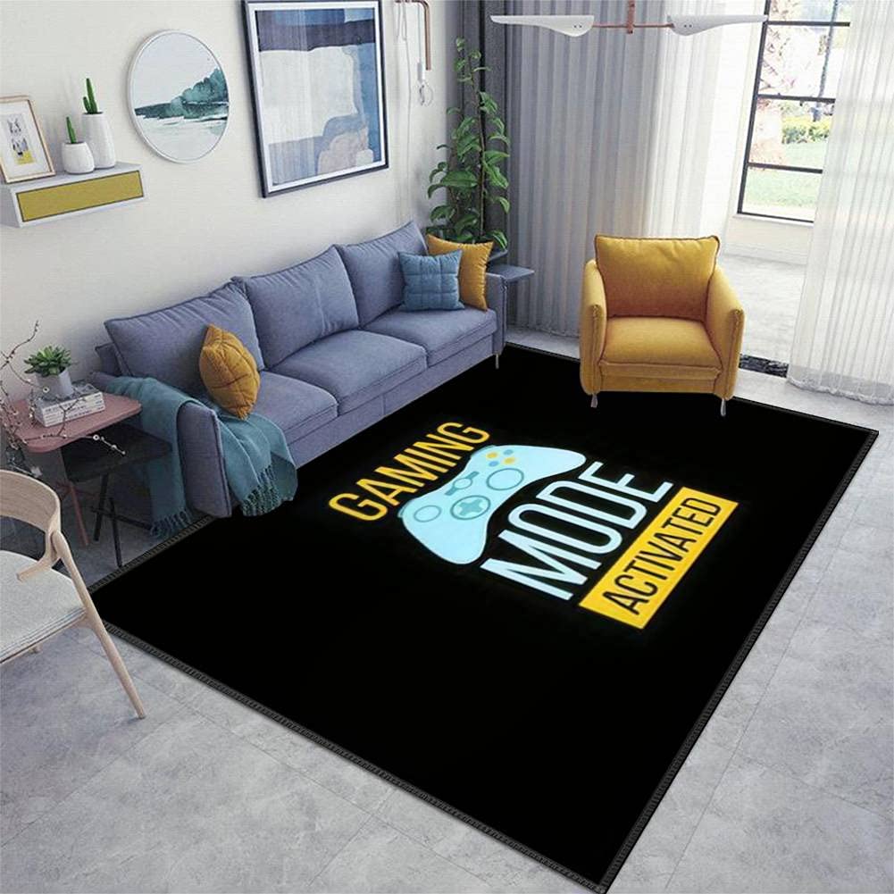 Non-Slip Game Design Pattern Area Rug - Soft Indoor/Outdoor Floor Mat for Bedroom, Nursery, Kids Playroom & Yoga | Durable Home Runner Carpet & Doormat for High-Traffic Areas