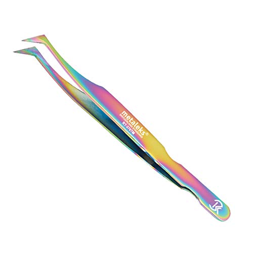 12Pcs Professional Eyelash Extension Tweezers Set - Titanium Coated Tools for Salon & Home Use - Includes Isolation Tweezers, Curved & Straight Tweezers - Perfect for Lash Artists & DIY Beauty