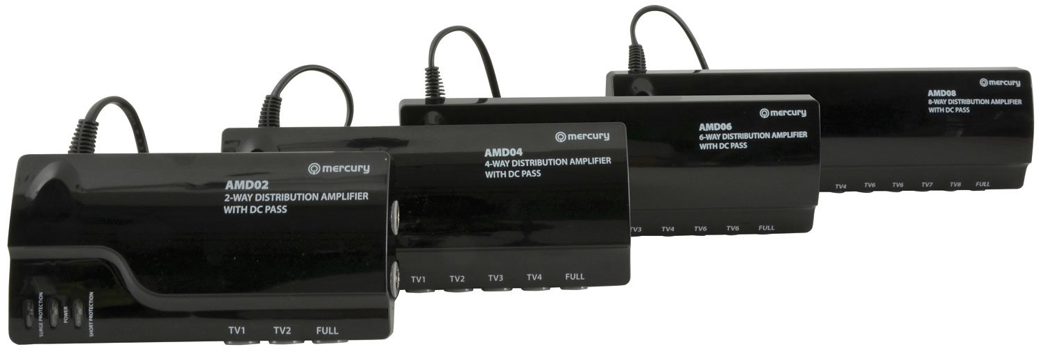 Professional 2-Way TV Signal Booster - Amplifier for Clear HD Reception in Home & Office