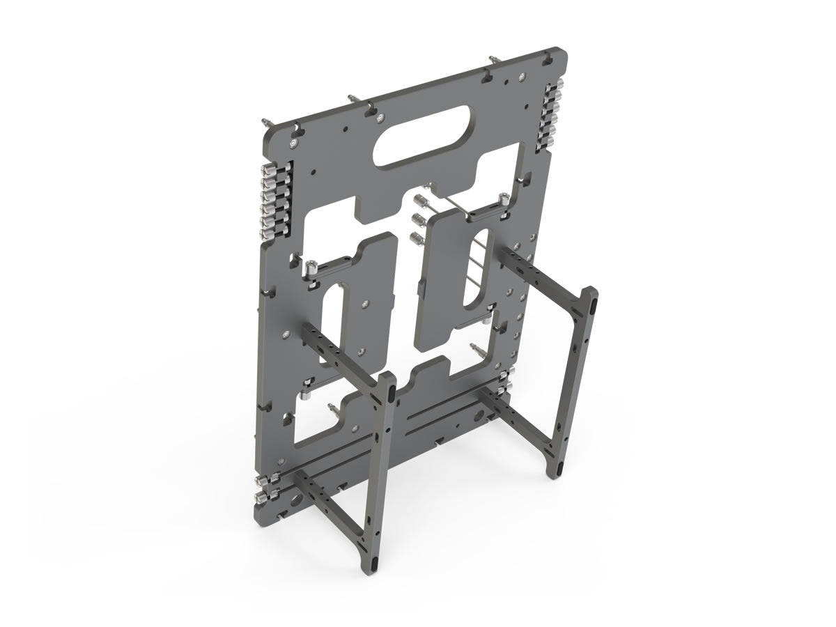 Streacom BC1 V2 Aluminum Benchtable - Black/Silver/Titanium | Compact PC Building Workstation for DIY Computer Assembly & Repair