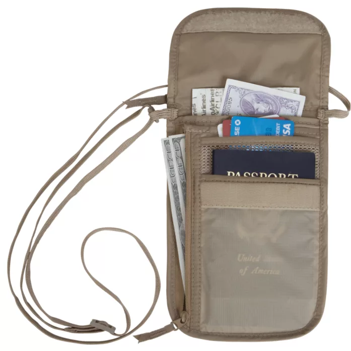 Eagle Creek Undercover Neck Wallet Deluxe - RFID Blocking Travel Money Belt for Men & Women - Secure & Lightweight for Airports, Hiking, and International Trips
