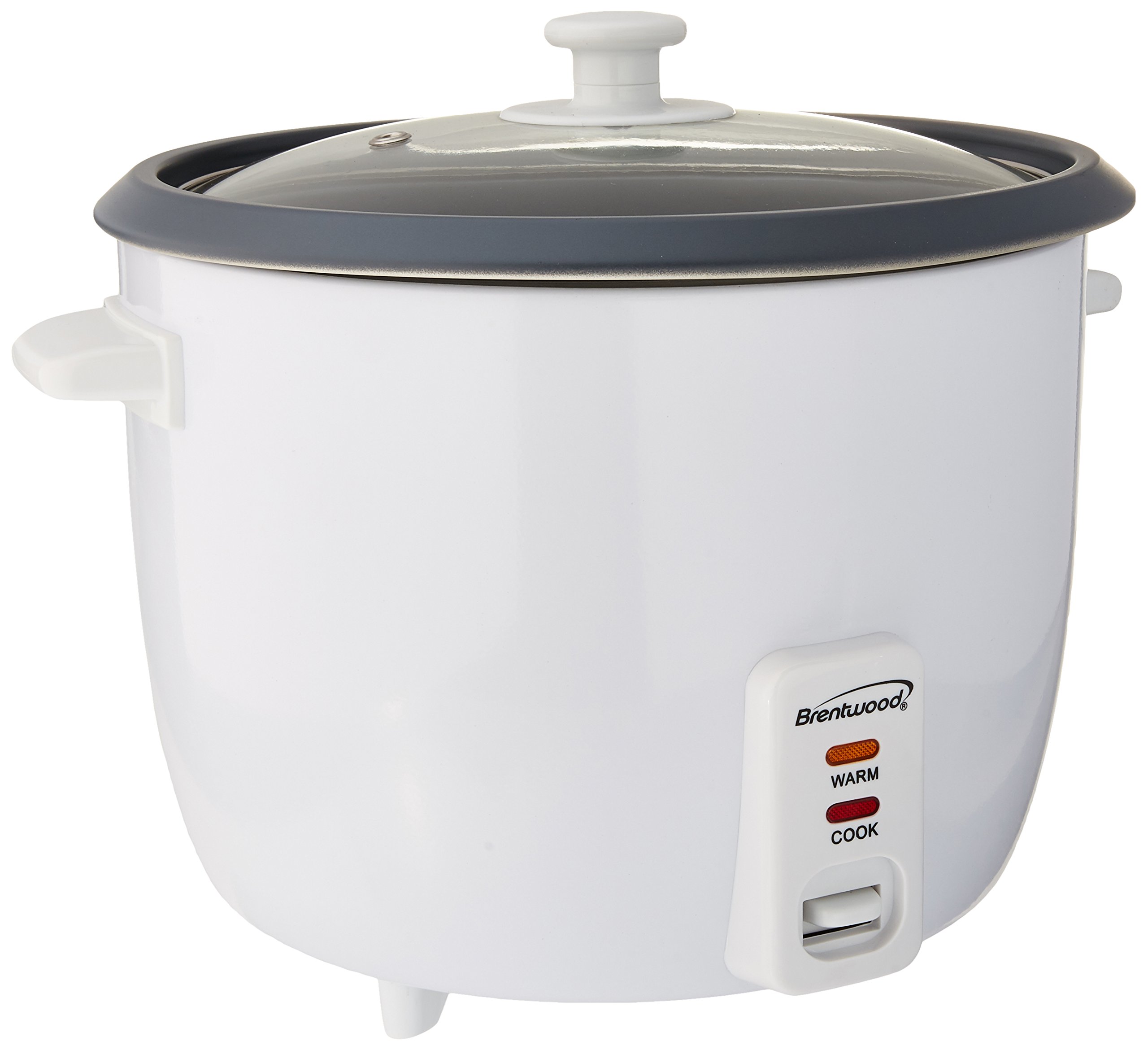 Brentwood TS-480S 15-Cup Rice Cooker with Steamer Basket - White Electric Rice Maker for Perfectly Cooked Rice, Steamed Vegetables & Healthy Meals - Ideal for Family Dinners, Meal Prep & Small Gatherings