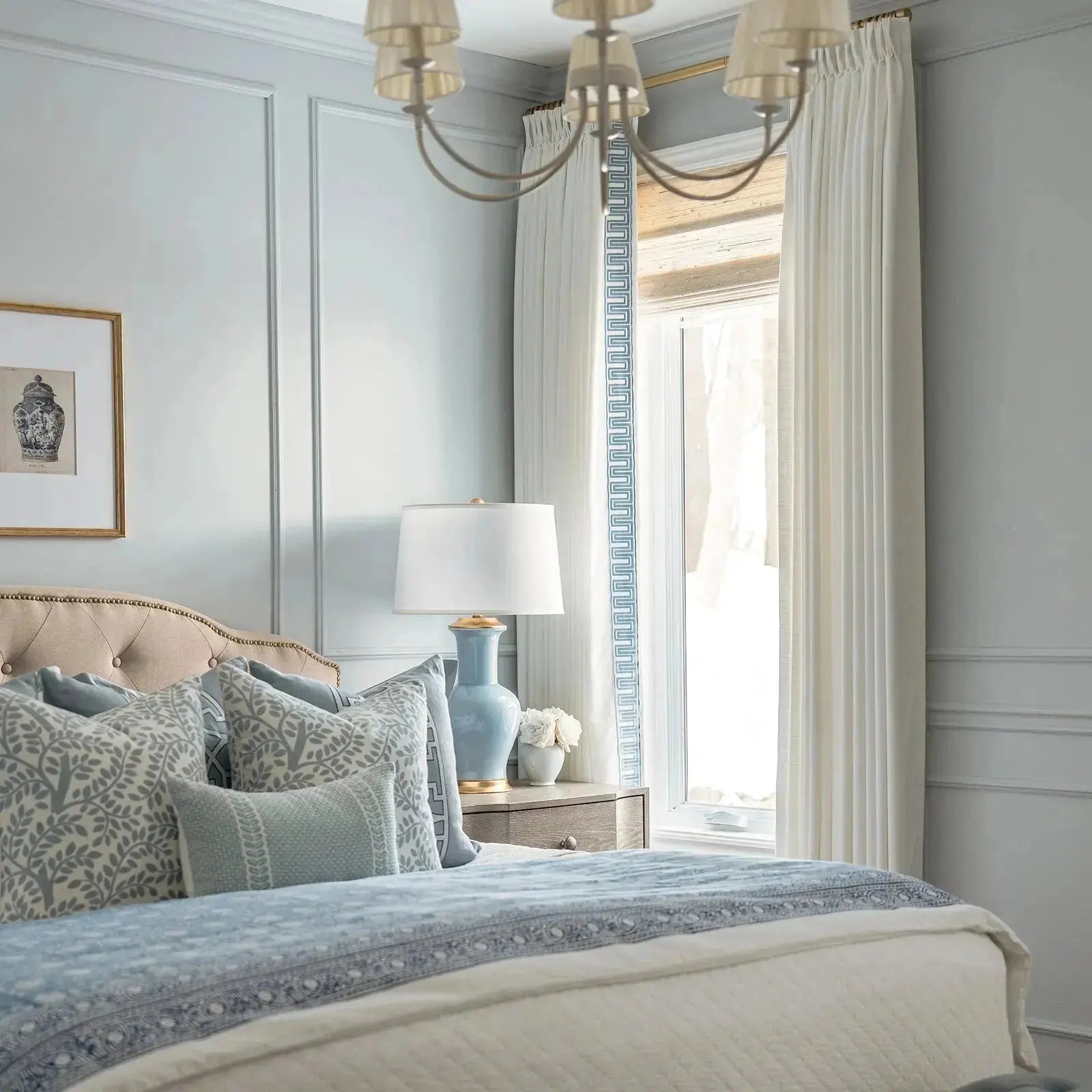 Custom Curtains with Decorative Trim Border - Premium Window Treatments for Living Room & Bedroom (Sold per Pair) - Elegant Home Decor for Modern Interiors