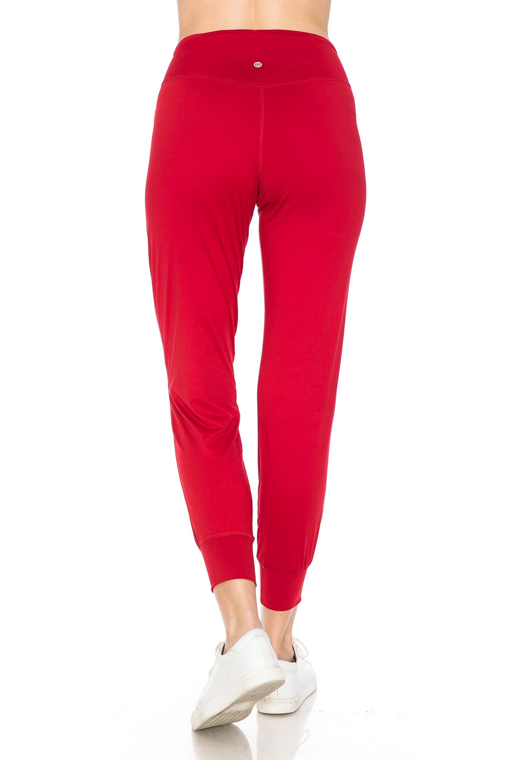 Leggings Depot Women's Printed & Solid Activewear Jogger Pants with Track Cuff - Comfortable Sweatpants for Yoga, Running & Lounge Wear