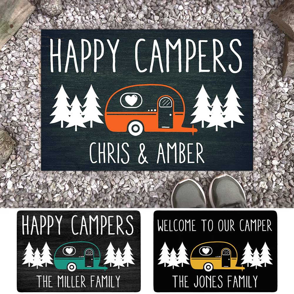 Custom RV Doormat - Personalized Camper Welcome Mat for Travel Trailers & Motorhomes - 16x24 Inch - Perfect for Camping & Outdoor Decor