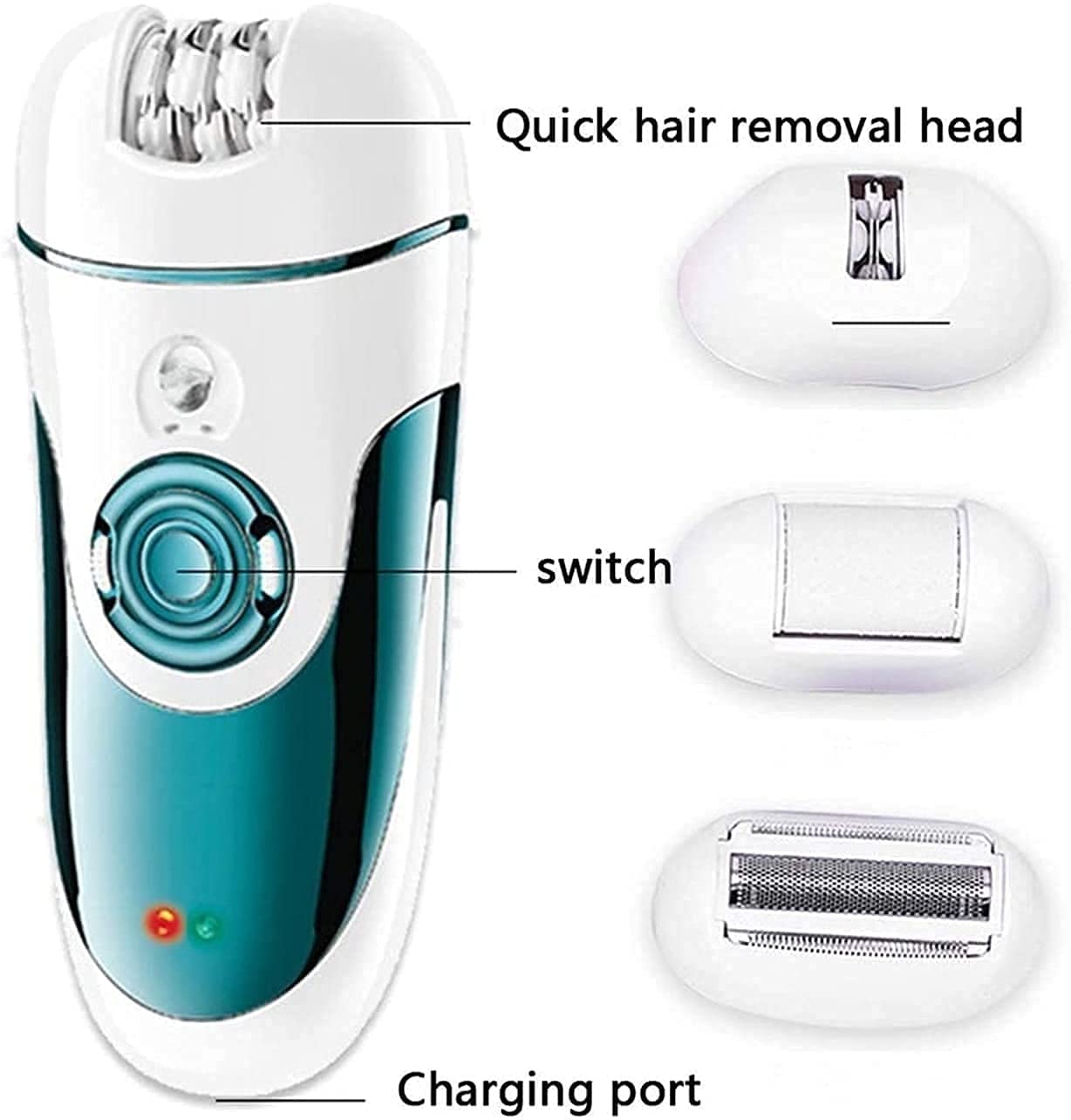 Best Women's Epilator for Facial Hair Removal - Wet & Dry Rechargeable Cordless Shaver & Trimmer - Precise Hair Remover for Smooth Skin at Home or Travel