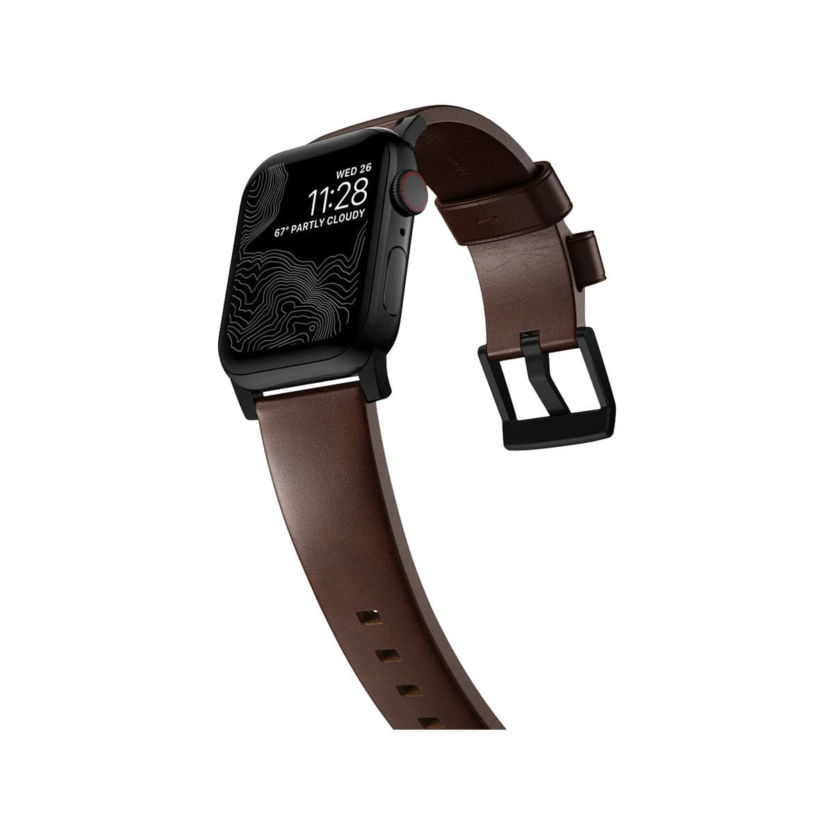 Premium NOMAD Apple Watch Band 45mm / 49mm - Genuine Horween Leather Strap with Black Hardware | Durable & Stylish for Everyday Wear, Workouts & Outdoor Adventures