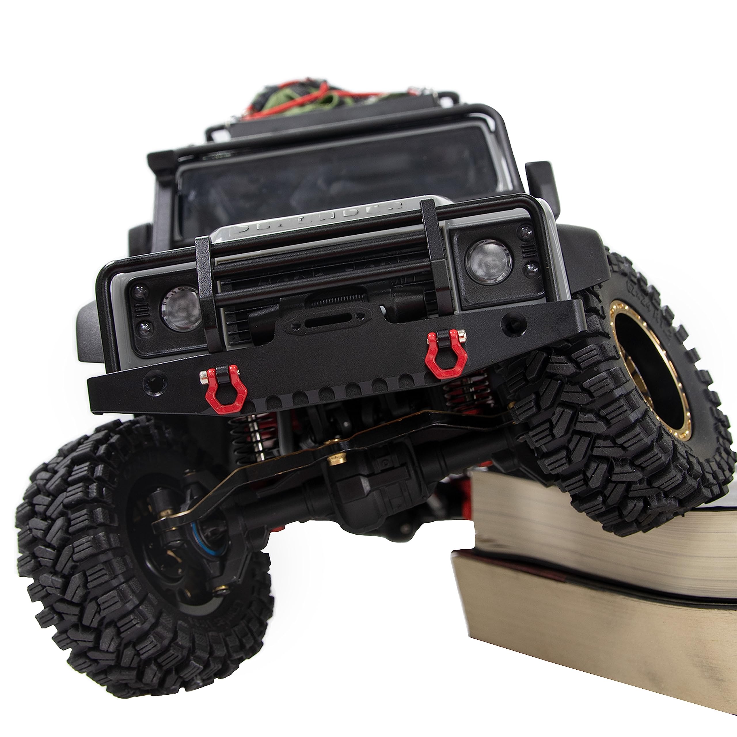 Levigo RC Aluminum Front & Rear Bumper Set for Traxxas 1/18 TRX-4M Defender - Heavy Duty Upgrade Accessories with Enhanced Protection | Perfect for Off-Road Crawling, Rock Climbing & RC Adventure Racing