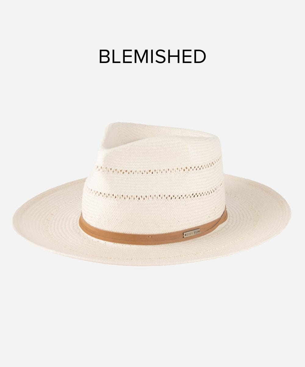 Arlo Straw Teardrop Fedora Hat with Tan Band - Summer Beach Hat for Women & Men - Perfect for Outdoor Vacations, Music Festivals and Garden Parties