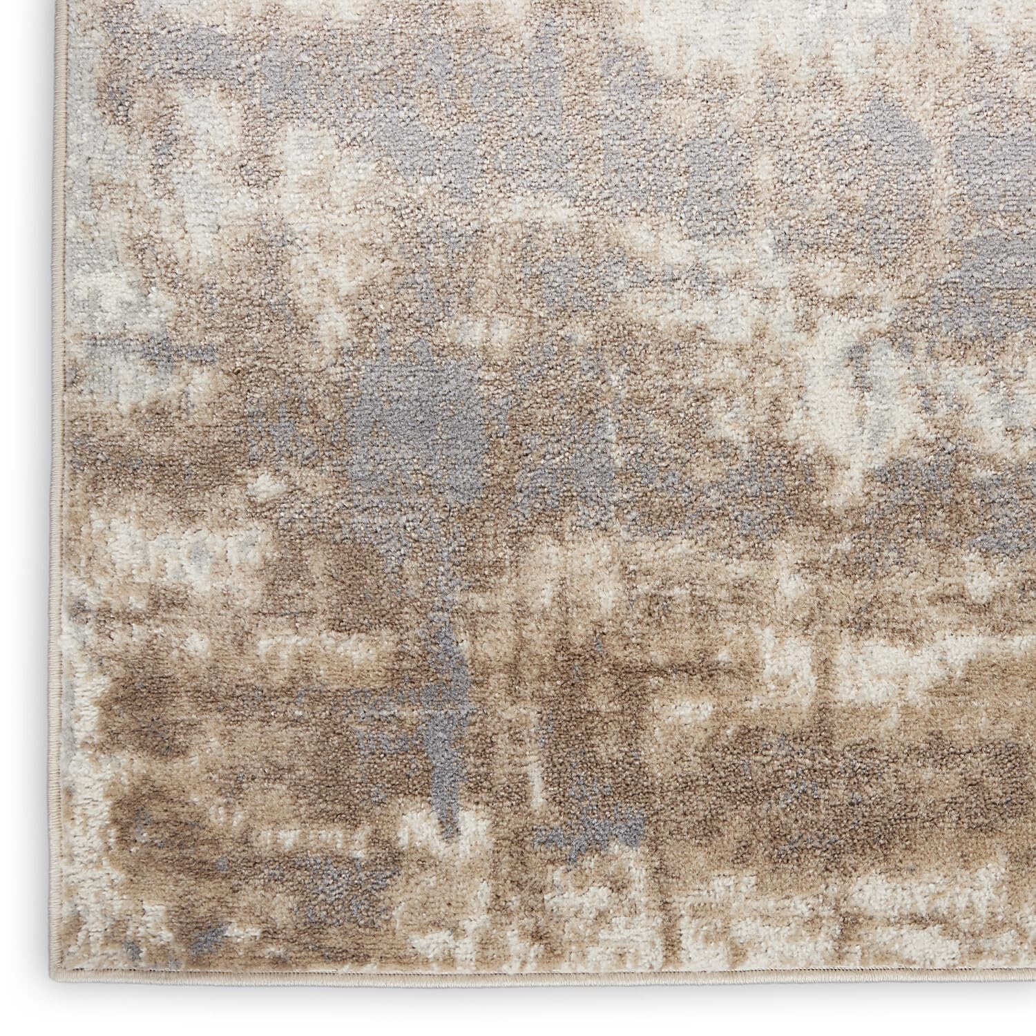 Nourison Elation Abstract Grey Ivory 9' x 12' Area Rug - Easy to Clean, Non-Shedding, Stain Resistant - Perfect for Bedroom, Living Room, Dining Room & Kitchen Decor (9x12)