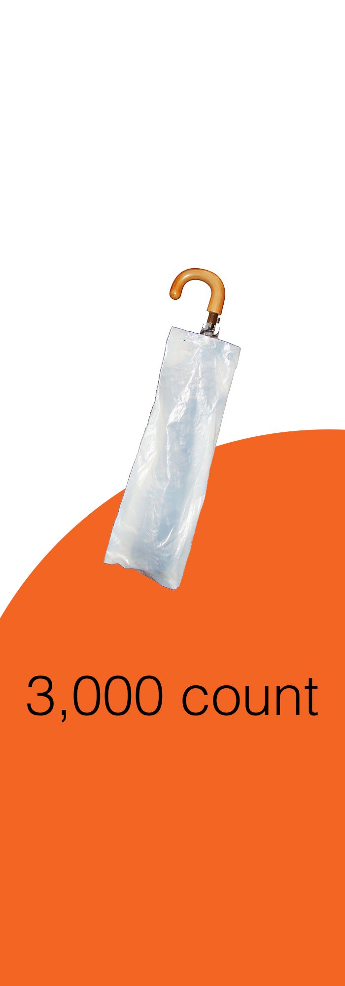 RS2000S - 3000 Pack Small Wet Umbrella Bags | Waterproof Disposable Rain Cover for Shoes & Floors | Perfect for Home, Office & Store Entrances