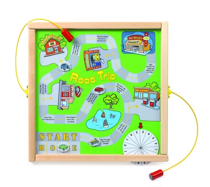 Magnetic Road Trip Wall Toy for Kids - Fun Travel Activity Set with Reusable Stickers - Perfect for Car, Plane & Home Play