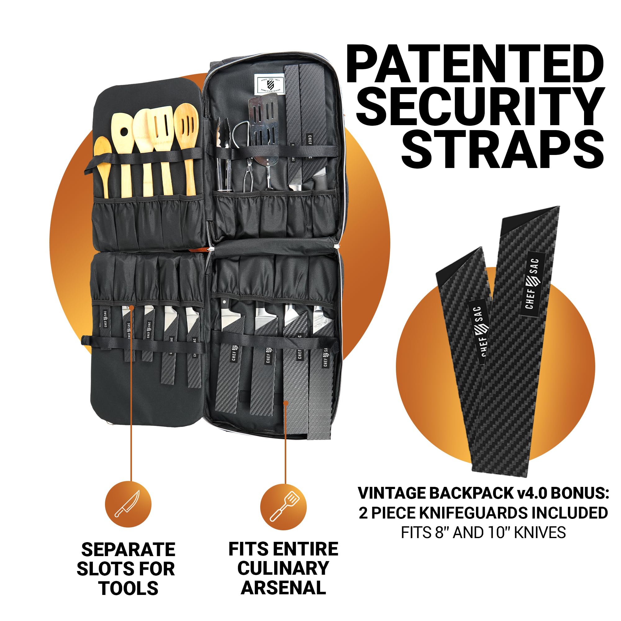 **Professional Chef Knife Bag Backpack - 30+ Pockets for Knives & Culinary Tools | Heavy-Duty Knife Carrying Case with Hidden Tablet Pocket | Ideal for Chefs, Culinary Students & Cooking Enthusiasts (Black) - Perfect for Kitchen, Travel & Cooking Classes**