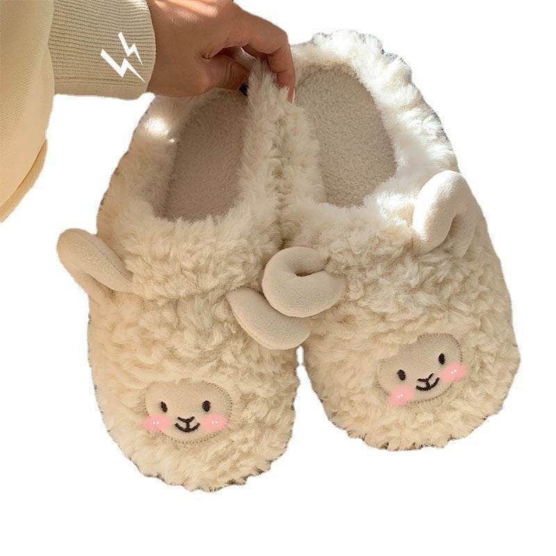 Cozy Alpaca Llama Slippers for Women - Soft Fuzzy Indoor House Shoes - Perfect for Winter, Lounge & Home Comfort