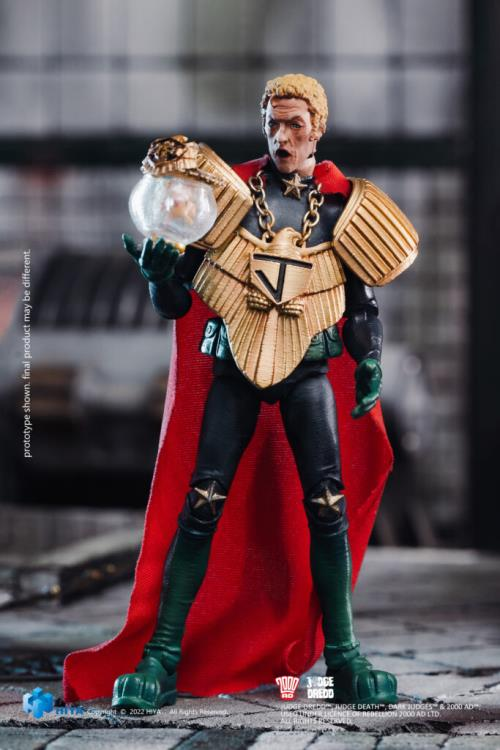 1/18 Scale HIYA 4-Inch Action Figure - Exquisite Mini Series Judge Dredd Chief Judge Caligula Collectible Toy for Display & Action Scenes - Perfect for Collectors, Dioramas, and Comic Book Fans
