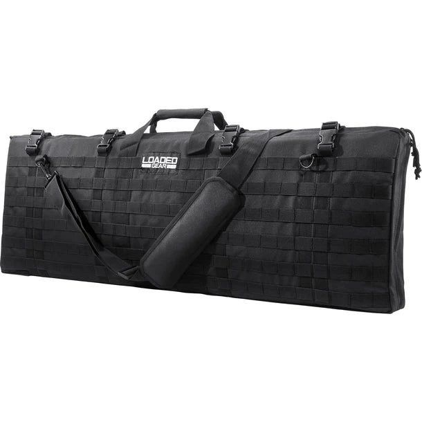 Barska BI12032 Loaded Gear 40 Tactical Rifle Bag for Shooting Range - Durable Black RX 300 Gun Case with Padded Interior | Perfect for Range Days, Hunting Trips & Firearm Storage