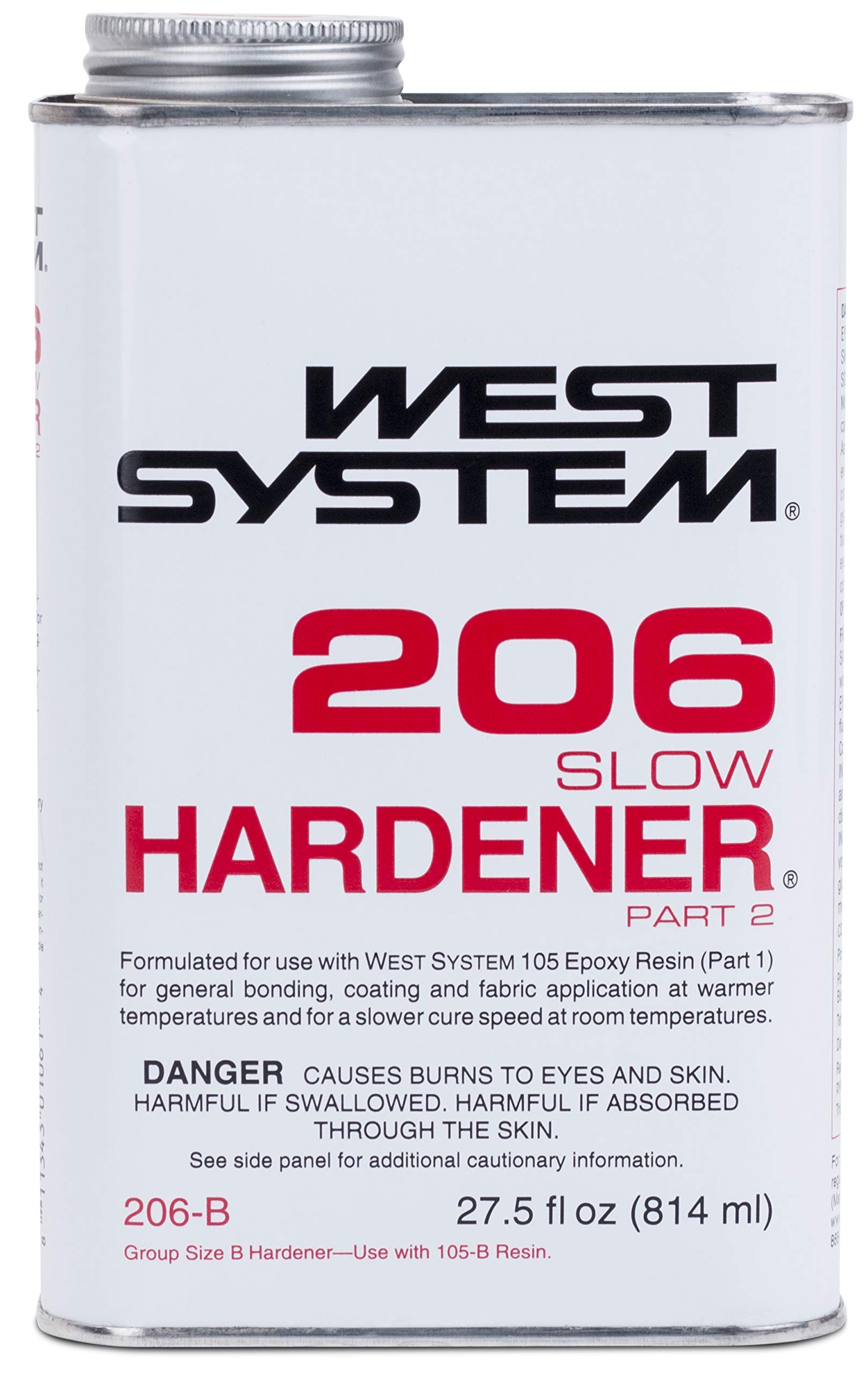 West System 105-B Epoxy Resin Kit with 206-B Slow Hardener - High Strength Adhesive for Marine, Woodworking & DIY Projects