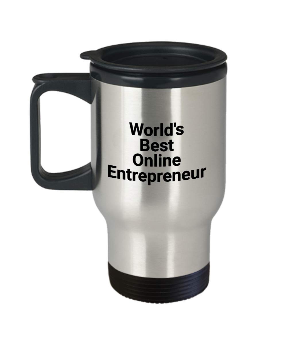 14oz Entrepreneur Travel Mug - Best Coffee Cup for Online Business Owners - Perfect for Work & Travel