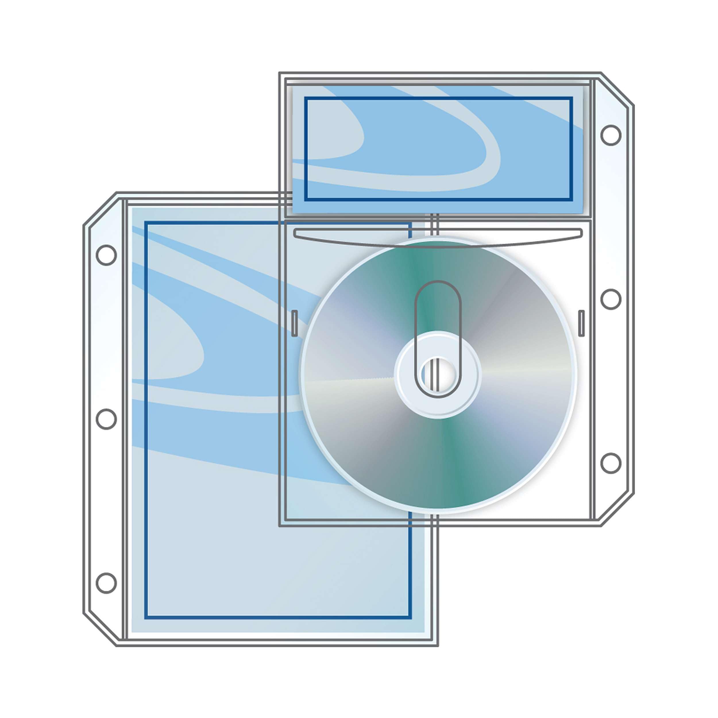 Univenture DVD Binder - White, 50 Pages, Polypropylene, Portable & Compact Disc Organizer for Home, Office & Travel Storage
