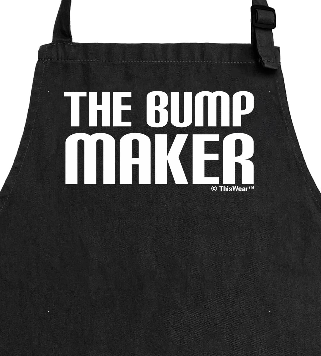 The Bump Maker Two Pocket Adjustable Bib Apron - Durable Kitchen & BBQ Cooking Apron for Chefs, Grilling & Baking - Perfect for Home Cooks, Restaurants & Outdoor Cooking