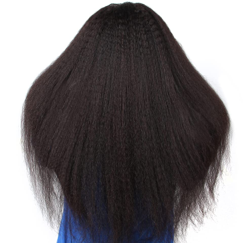 10A Brazilian Yaki Straight Human Hair Bundles - 100% Unprocessed Remy Hair Extensions (18 Inch, 3 Bundles 300g) for Black Women - Natural Color for Daily Styling, Salon Looks & Special Occasions
