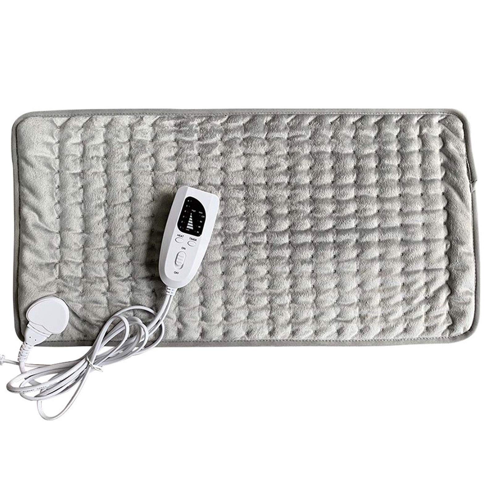 Electric Heating Pad for Pain Relief - 6 Heat Levels & 4 Timer Settings, Body Warming Mat for Back, Shoulder, Leg Pain - Perfect for Home, Office & Travel Use
