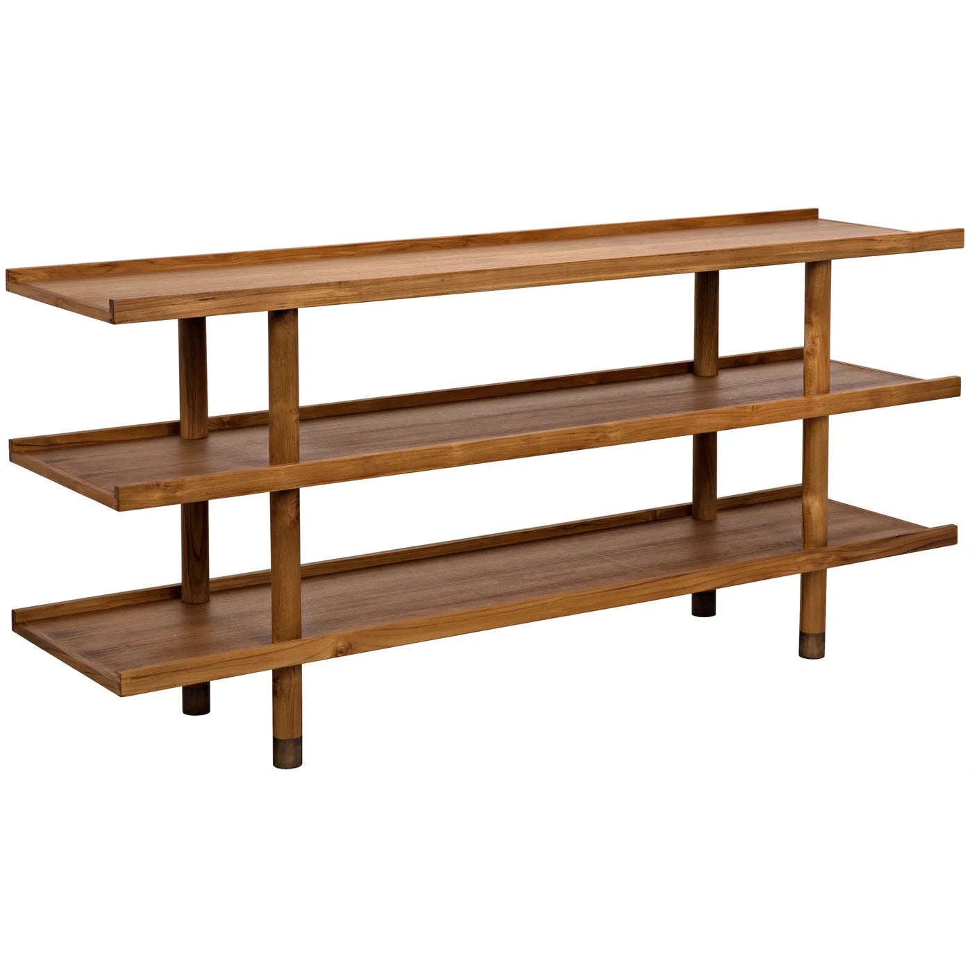Solid Teak Wood Console Table - Mid-Century Modern Entryway Furniture for Living Room, Hallway & Foyer Decor