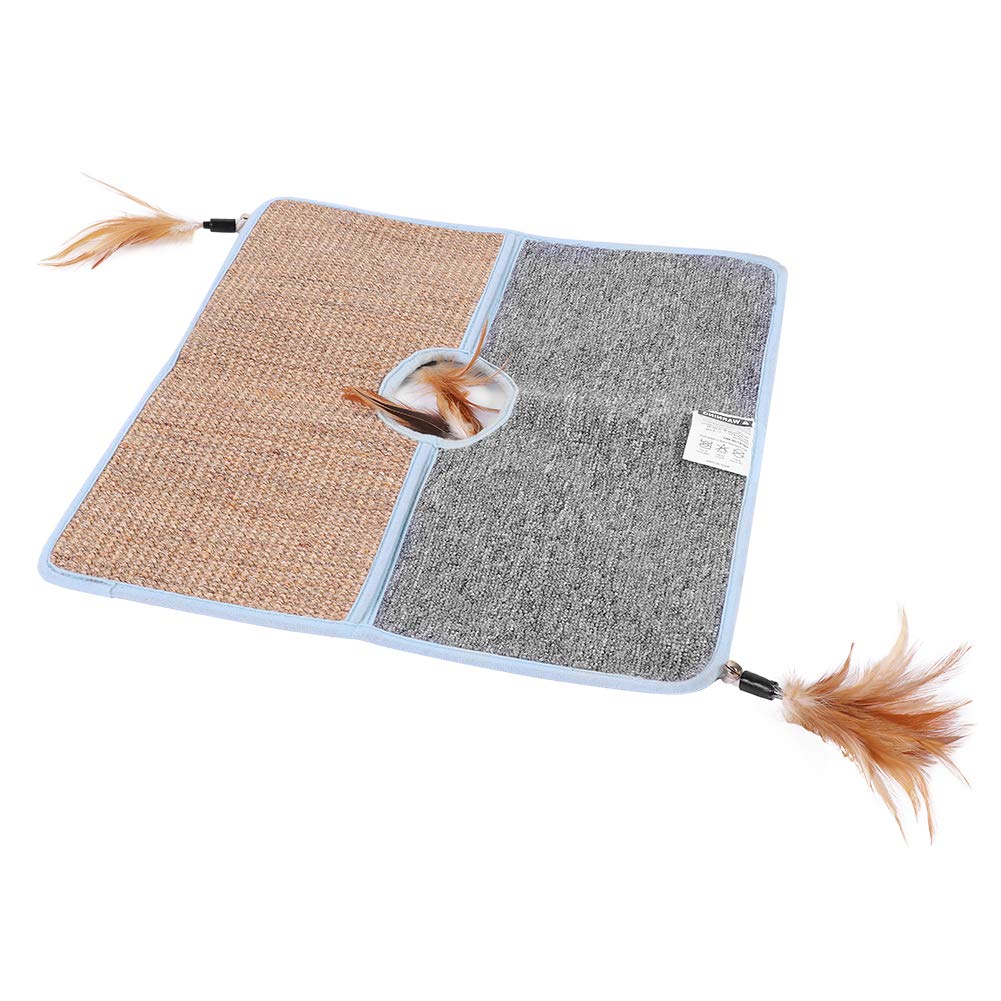 Soft Foldable Sisal Cat Scratching Board - Durable Natural Fiber Cat Scratcher for Kittens & Adult Cats - Perfect for Home, Office, or Coffee Shop Use