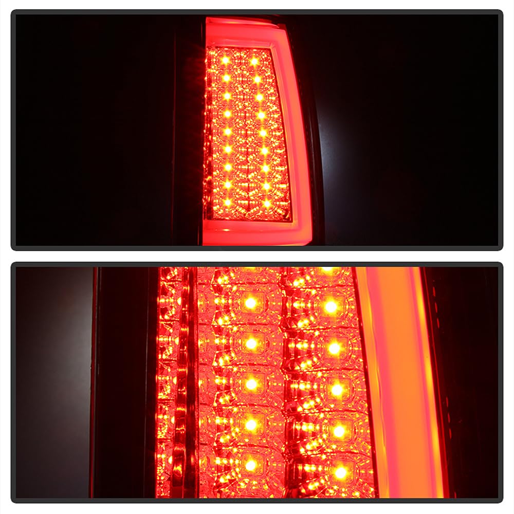 ACANII LED Tail Lights for 2003-2006 Chevy Silverado 1500/2500HD/3500 - Chrome Tube Brake Lamp Assembly Pair (Left+Right) - Durable & Bright Replacement for Improved Night Visibility