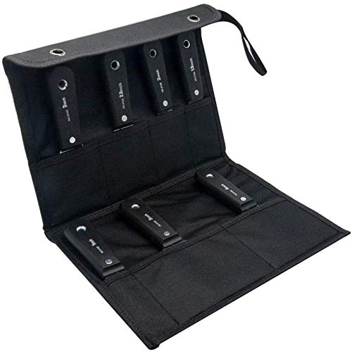 7PCS Carbon Steel Scraper Set with Storage Bag - 25-125mm Multi-Standard Filler Knife & Drywall Putty Knife for Paint Removal, Wall Repair, DIY Projects - Perfect for Home Renovation and Construction Work