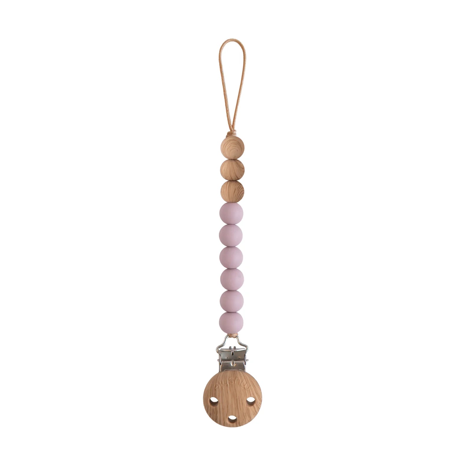 Eva Silicone Pacifier Clip - Soft & Safe Baby Pacifier Holder with Adjustable Strap - Mauve Pink for Newborns & Infants - Perfect for Strollers, Car Seats & Diaper Bags