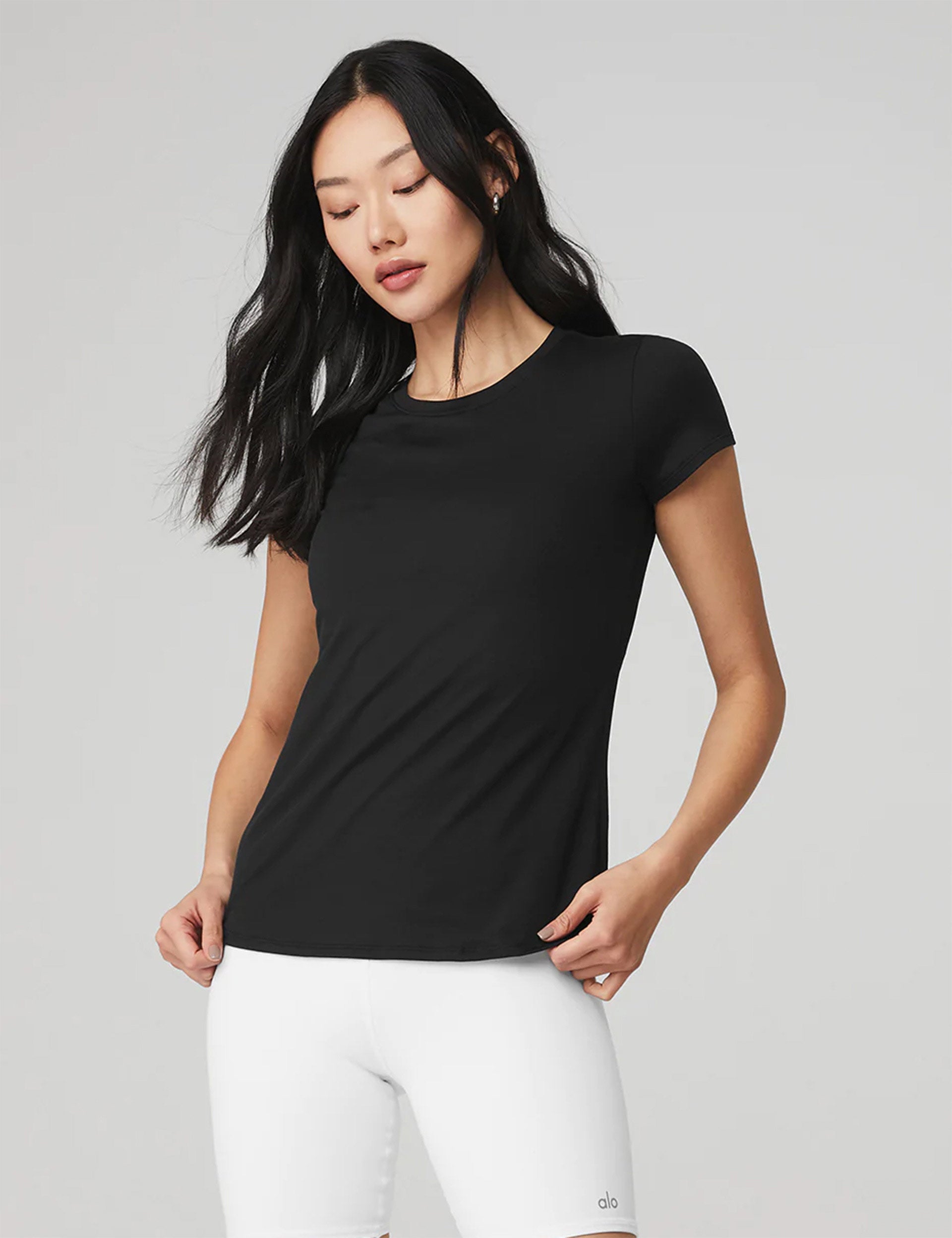 Alosoft Finesse Tee - Premium Soft Cotton T-Shirt for Men & Women (Black) - Perfect for Casual Wear, Gym & Everyday Comfort