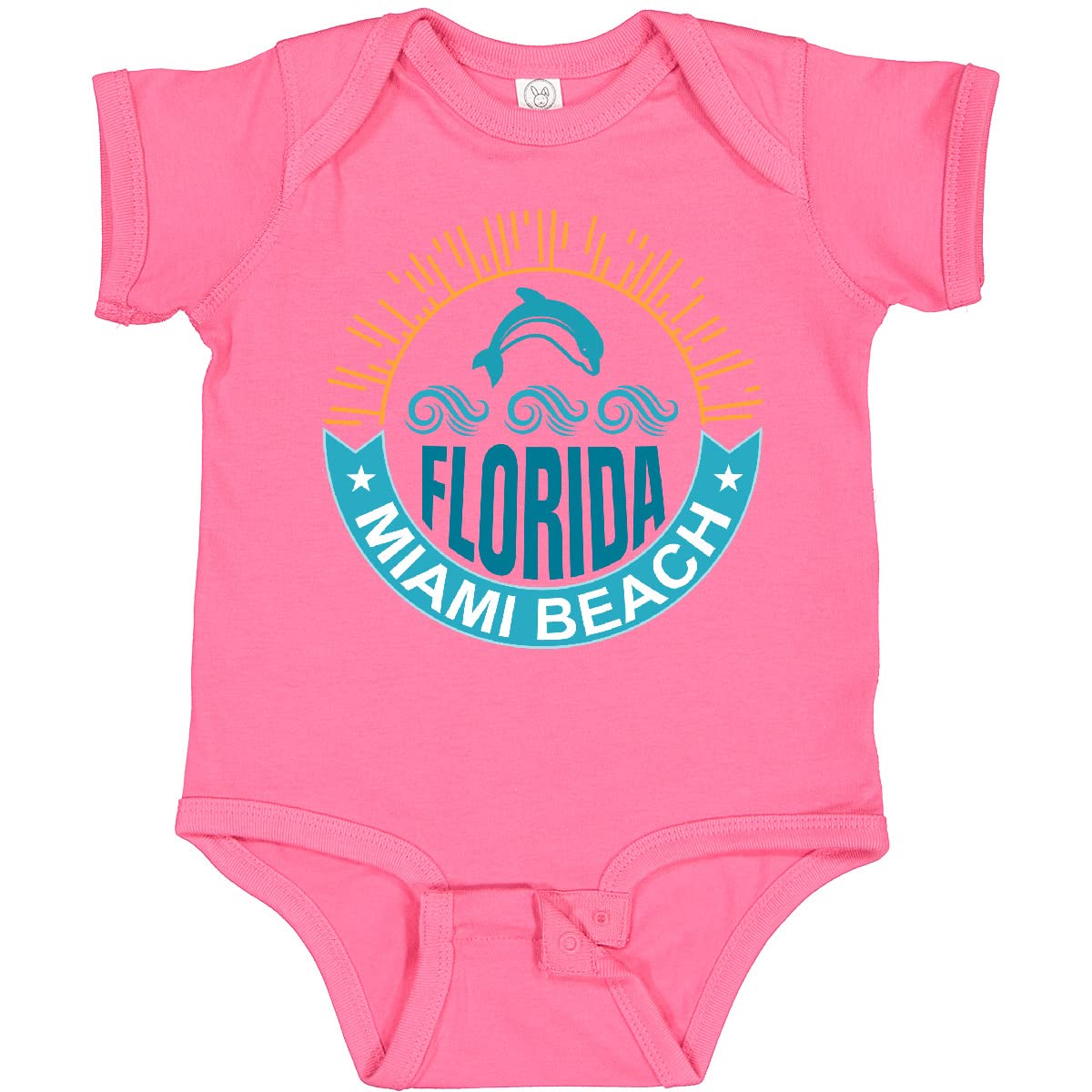 Inktastic Miami Beach Florida Travel Trip Baby Bodysuit - Cute Vacation Outfit for Infants, Soft Cotton Onesie for Boys & Girls - Perfect for Beach Trips, Family Photos & Florida Souvenirs