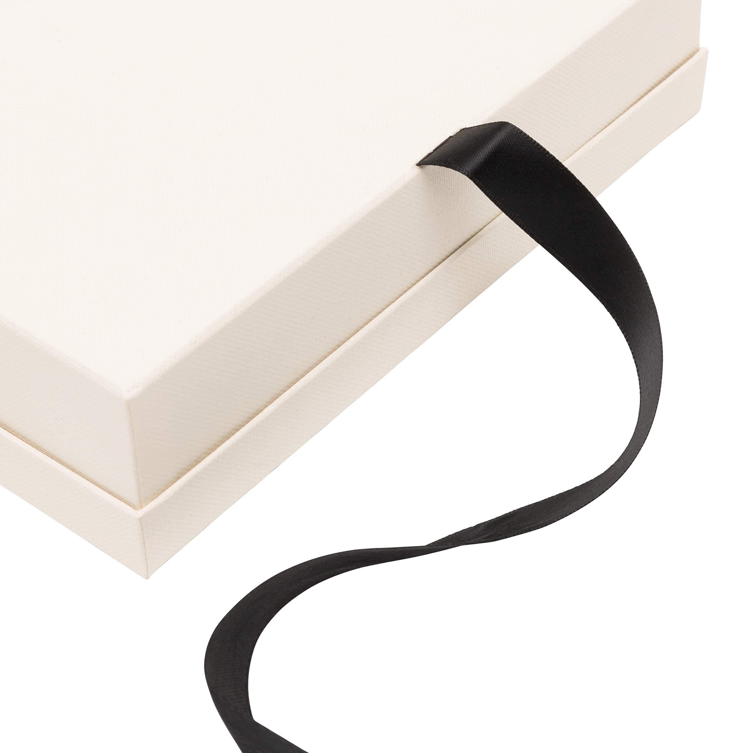 Elegant Wooden Piano Necklace Gift Box - Large Jewelry Storage Case for Necklaces, Pearls & Pendants - Premium Pearl Necklace Box with 2 Piece Packer & Ribbon (Black) - Perfect for Jewelry Gifting, Wedding Accessories & Luxury Present Packaging