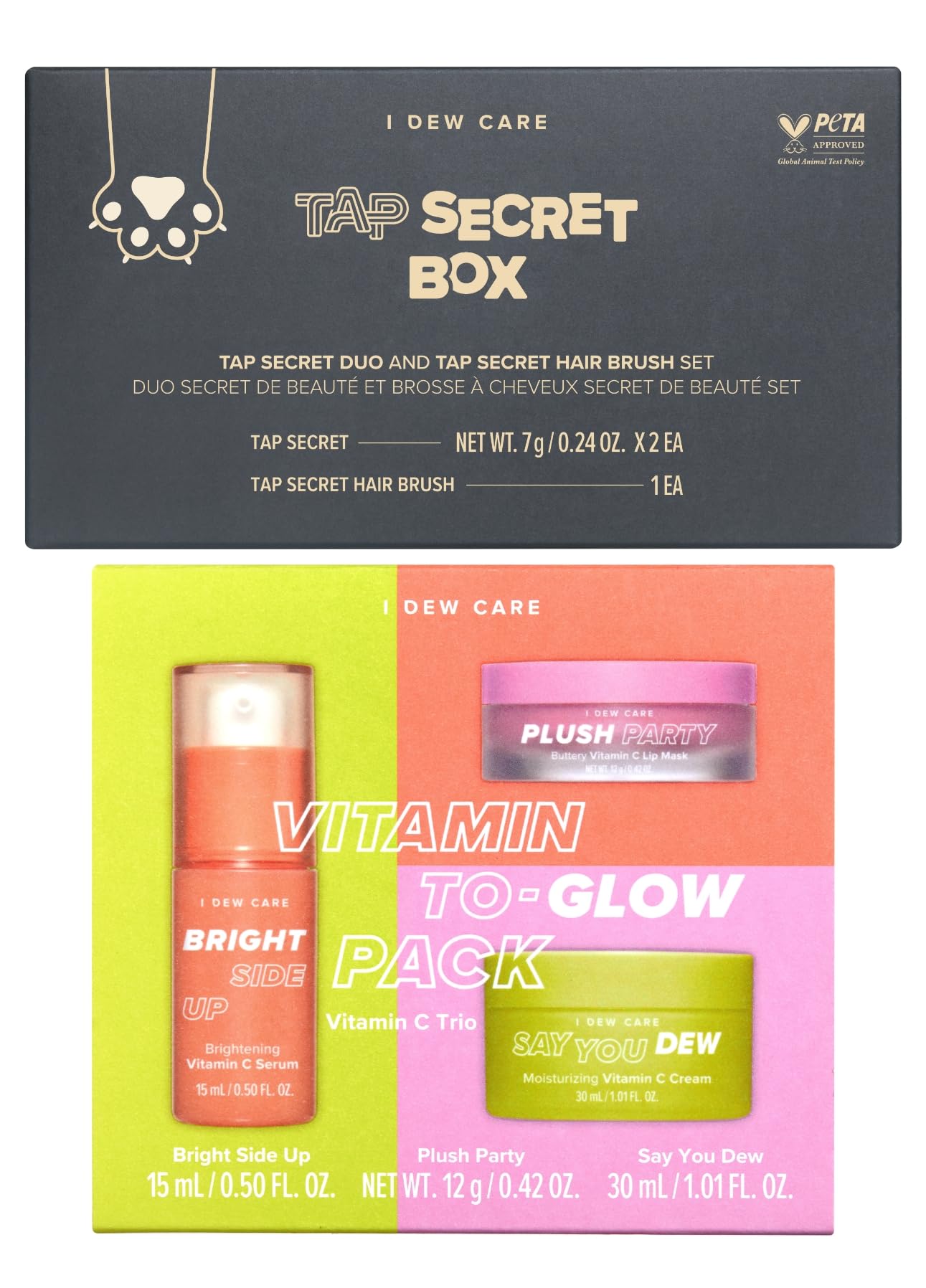 I DEW CARE Dry Shampoo & Korean Skincare Set - Vitamin Glow Pack for Hair & Face Care