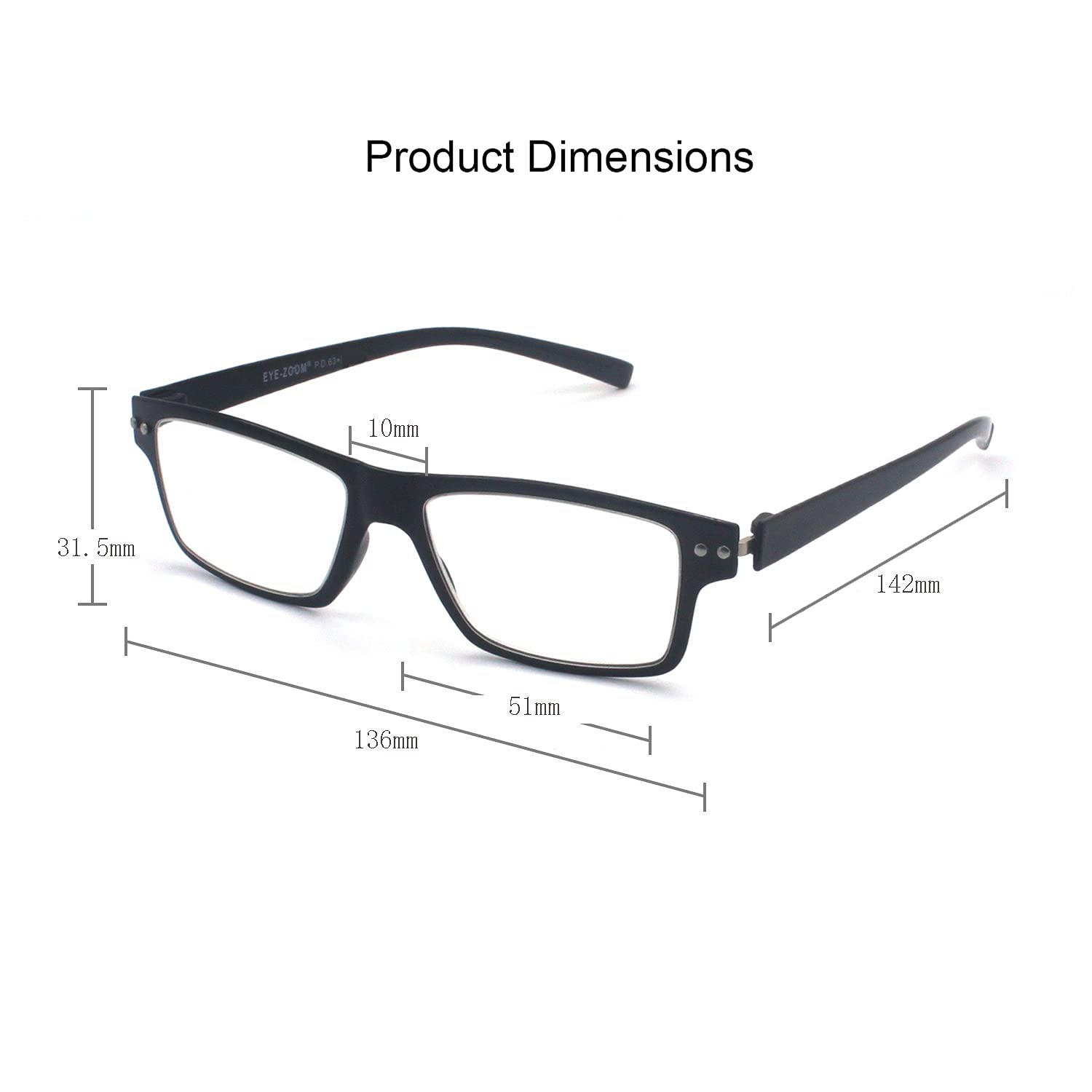 3 Pack Extra Wide Retro Plastic Frame Reading Glasses +1.00 to +4.00 Strength - Stylish Unisex Readers for Men & Women - Perfect for Reading, Crafts & Computer Work